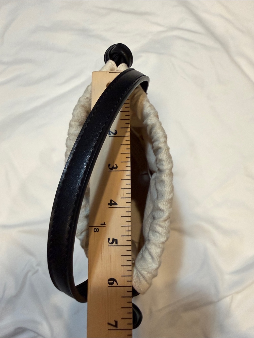 Zara Black Leather Paneled Bucket Bag Optional Crossbody Cream Colored Insert - Picture 11 of 12